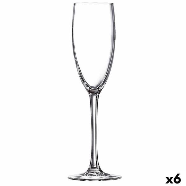 Champagneglas Ebro Transparent glas (160 ml) (6 enheter)