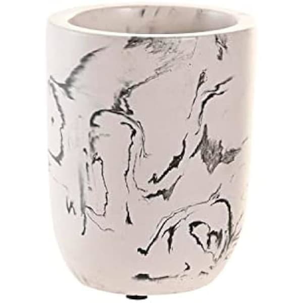 Tumlare - DKD Heminredning - Standard - Vit och Svart - Cement - 7x7x9,5 cm