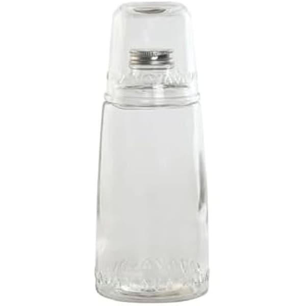 Vattenflaska - HOME ESPRIT - Transparent glas - 240 ml - Flerfärgad - Tål diskmaskin