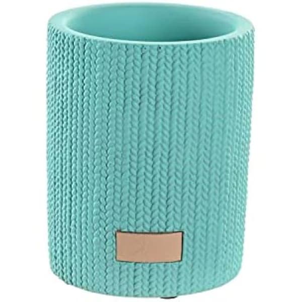 Tumlare - DKD HEMINNREDNING - Standard - Grön färg - Cementmaterial - Mått 8x8x10 cm