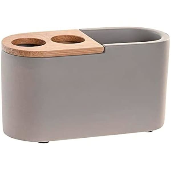 Tumlare - DKD HEMINNREDNING - Standard - Grå - Bambu och cement - 11 x 4,5 x 6 cm