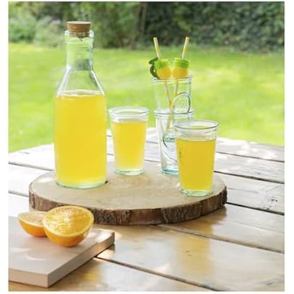 Kaemingk Set med 4 glasflaskor med 4 transparenta glas