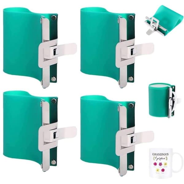 Pyatofyy - 500039100 - Set om 4 silikonkoppar för sublimation i ugn - 300 ml Grön
