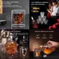 Miniatyrbild 3 av 4: INN Skull Skull Karaff 700 ml och 6 whiskyglas 75 ml Whisky Decanter Vinglas för alla hjärtans dag och fars dag present