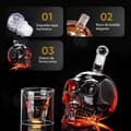 Miniatyrbild 2 av 4: INN Skull Skull Karaff 700 ml och 6 whiskyglas 75 ml Whisky Decanter Vinglas för alla hjärtans dag och fars dag present