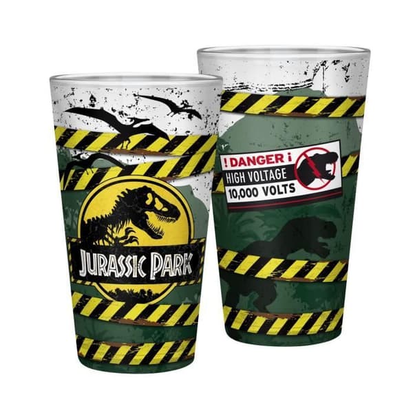 Verre XXL - ABYstyle - JURASSIC PARK - 400 ml - Grön - Högkvalitativt glas - Ej diskmaskin säker