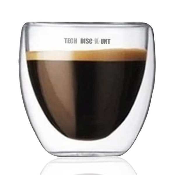 TD® En uppsättning med 8 kaffekoppar/glas/blomma tekoppar/rödvinsglas-80ml, dubbel set med kaffekoppar