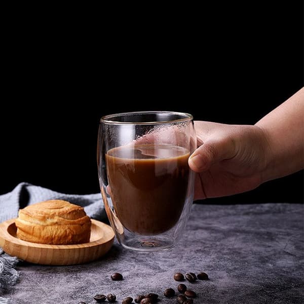 TD® förpackning med 6 espressosprit kaffeglas 350 ml Kapacitet Dubbelvägg termiskt klart glas Servera te kaffekopp c