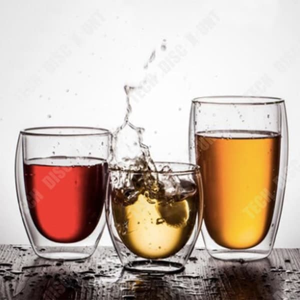 TD® Glass Double Wall Espressotassen 8 set, 4X80ml +4x250ML. Används till Cappuccino Espresso Tassen, Kaffekoppsservis
