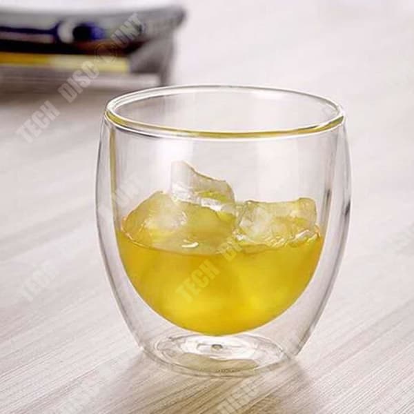 TD® dubbellagers transparent kreativt glas 8-delat rödvinsglas högtemperaturbeständigt teset 250ml