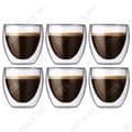 Miniatyrbild 2 av 4: TD® dubbellagers transparent kreativt glas 8-delat rödvinsglas högtemperaturbeständigt teset 250ml
