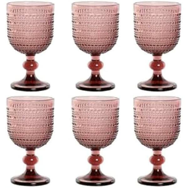 Verres - HEM ESPRIT - Set om 6 - Rosa glas - 240 ml - Diskmaskinssäker