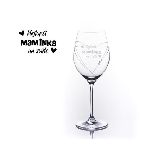 B.BOHEMIAN Vin glas BÄSTA MAMMA 470 ml 1 st (cz)