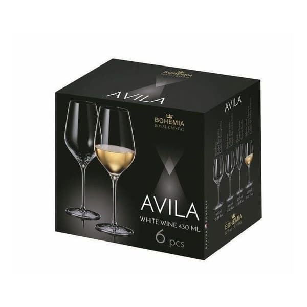 BOHEMIA ROYAL CRYSTAL Verre d'avila 430 ml 6 st.