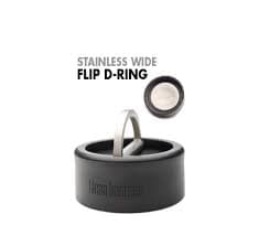 KLEAN KANTEEN STEINLESS FLIP D-RING, lock för Klean Kanteen Wide bottles