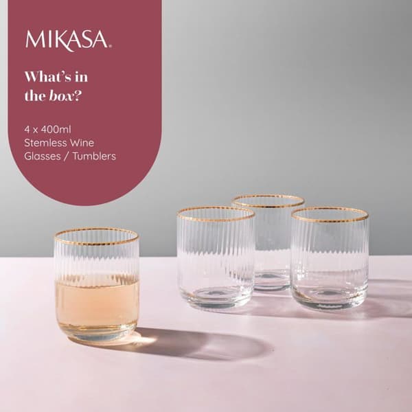 Vattenkopp med eller utan fot - sirapskopp - juicekopp - sodakopp - Mikasa-mugg - MKSORDOF4PC