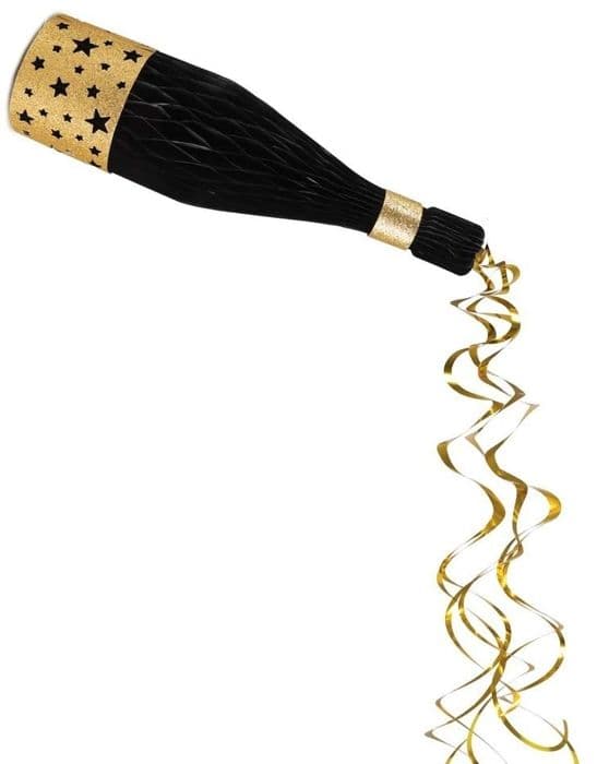 P'TIT Clown re22845 - Bubbelflaska i guld att hänga upp