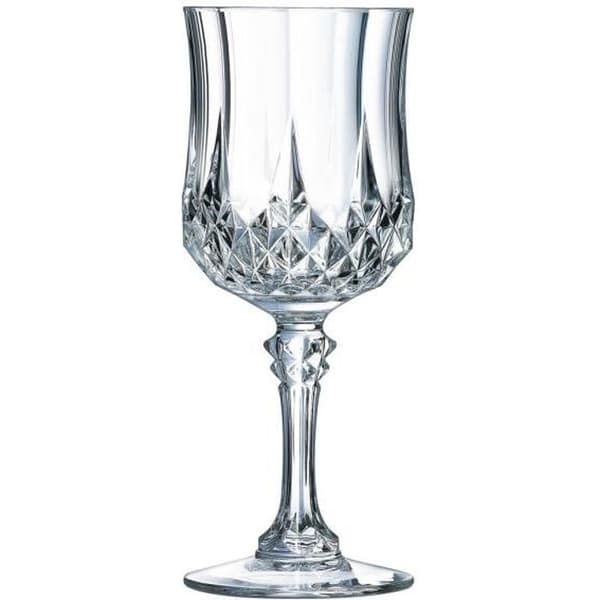 Verres à pied Longchamp - Cristal d'Arques - 25cl - Vintage design 190 Transparent