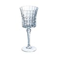Miniatyrbild 3 av 4: 6 röda och vita vinglas 27cl Lady Diamond - Cristal d'Arques - Ultratransparent glas med vintagedesign 227 Transparent