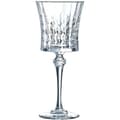 Miniatyrbild 1 av 4: 6 röda och vita vinglas 27cl Lady Diamond - Cristal d'Arques - Ultratransparent glas med vintagedesign 227 Transparent