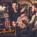 Miniatyrbild 2 av 6: Relaxdays Shotbräda i trä, 6 glas, praktisk platta, en halv meter, fantastisk presentidé, fat, brun