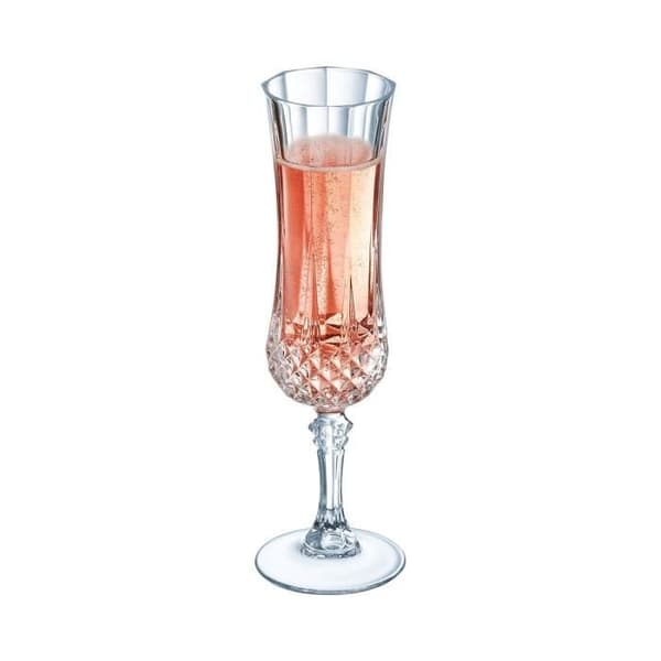 Champagneglas - Cristal d'Arques - Longchamp - 14 cl - 6 stycken - Kwarx transparent