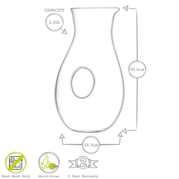 Glaskanna - LSA - 2.25L - Transparent - För Te, Kaffe, Saft - Handtvätt