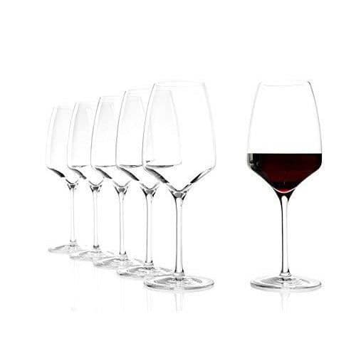 StölzleLausitz Rödvinsglas Experience, 645 ML, Set om 6, diskmaskinssäker, perfekt för alla tillfällen