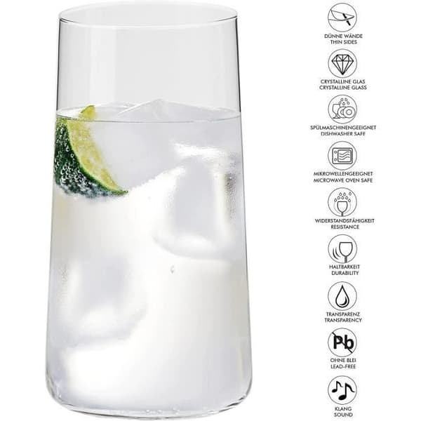 Verres - Avant-Garde - Förpackning med 12 - Kapacitet 540 ml - Högkvalitativt kristall - Diskmaskinsvänlig