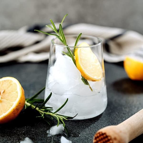 Set med 12 par Avantgarde-glas 380 ml för vatten och kalla drycker, modern och minimalistisk design, kristallbotten