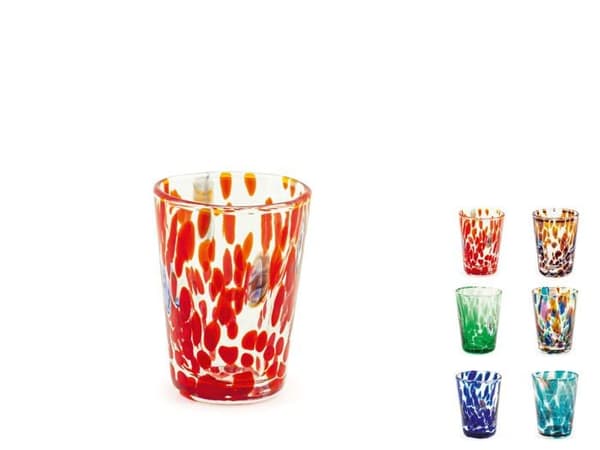 H-h - 3895005 - set 6 bicchieri veneziano i glas, flerfärgad, cl 5