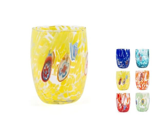 Vinglas - H-h smakglas - 3894900 - set 6 bicchieri veneziano i vetro decorato flerfärgad cl 38