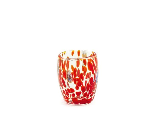 H-h - 3894905 - set 6 bicchieri veneziano i glas dekorerad flerfärgad cl 5