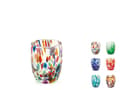 Miniatyrbild 1 av 4: H-h - 3894905 - set 6 bicchieri veneziano i glas dekorerad flerfärgad cl 5