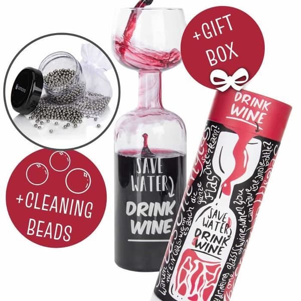 Vinglas - DIMONO - Jumbo - 750 ml - Gratis rengöringskulor - Skaftglas