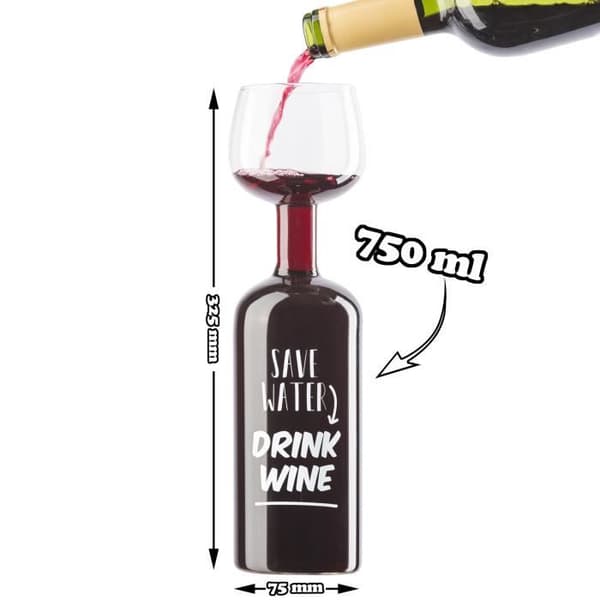 Vinglas - DIMONO - Jumbo - 750 ml - Gratis rengöringskulor - Skaftglas