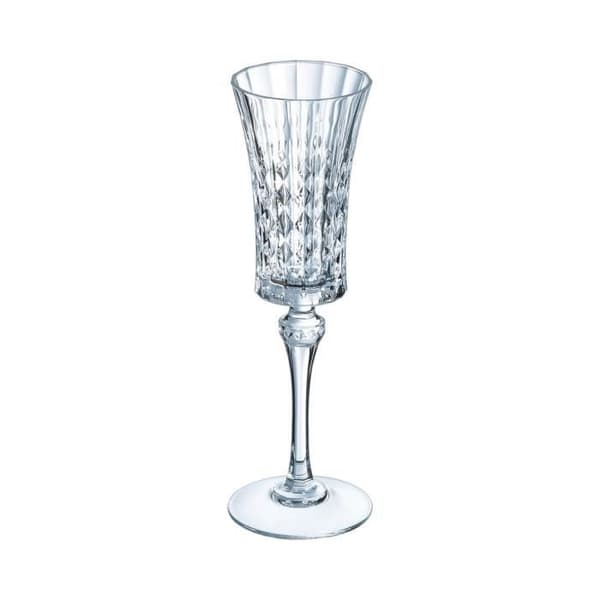 Champagneflöjter - CRISTAL D'ARQUES - Lady Diamond - 15 cl - 6 stycken - Ultratransparent glas