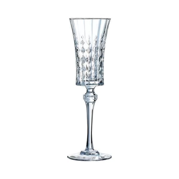 Champagneflöjter - CRISTAL D'ARQUES - Lady Diamond - 15 cl - 6 stycken - Ultratransparent glas