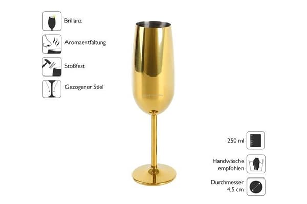 Champagneglas - champagne coupe - Echtwerk champagne flöjt - EW-CG-1735G