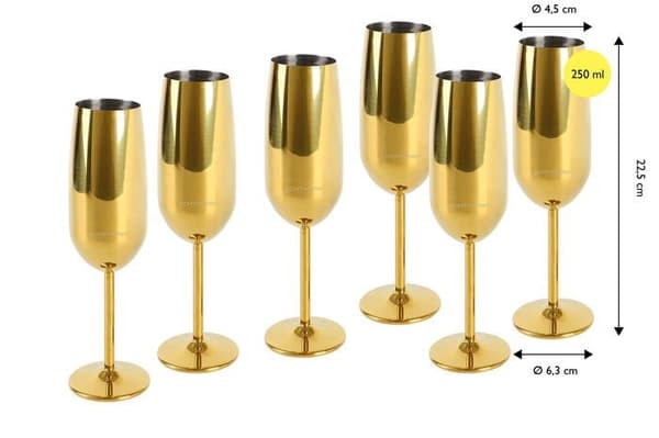 Champagneglas - champagne coupe - Echtwerk champagne flöjt - EW-CG-1735G