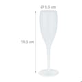 Miniatyrbild 4 av 6: Relaxdays Plastflöjt för champagne, set om 6, robust och BPA-fri, återanvändbar, kapacitet: 100 ml, vit
