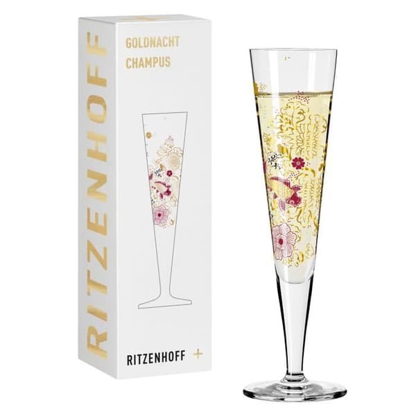 Champagneglas - RITZENHOFF - Gold Night - 205 ml - Glasa i kristall - Catherine Stockebrand