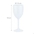 Miniatyrbild 4 av 6: Relaxdays plastikkoppar för vin, set med 12, bruchsäkra, BPA-fria, campingfester, syntetmaterial, vita