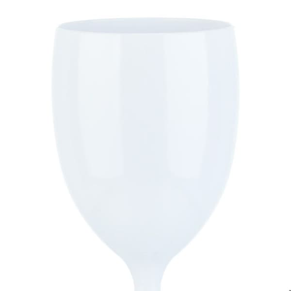 Relaxdays plastikkoppar för vin, set med 12, bruchsäkra, BPA-fria, campingfester, syntetmaterial, vita