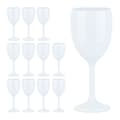 Miniatyrbild 1 av 6: Relaxdays plastikkoppar för vin, set med 12, bruchsäkra, BPA-fria, campingfester, syntetmaterial, vita