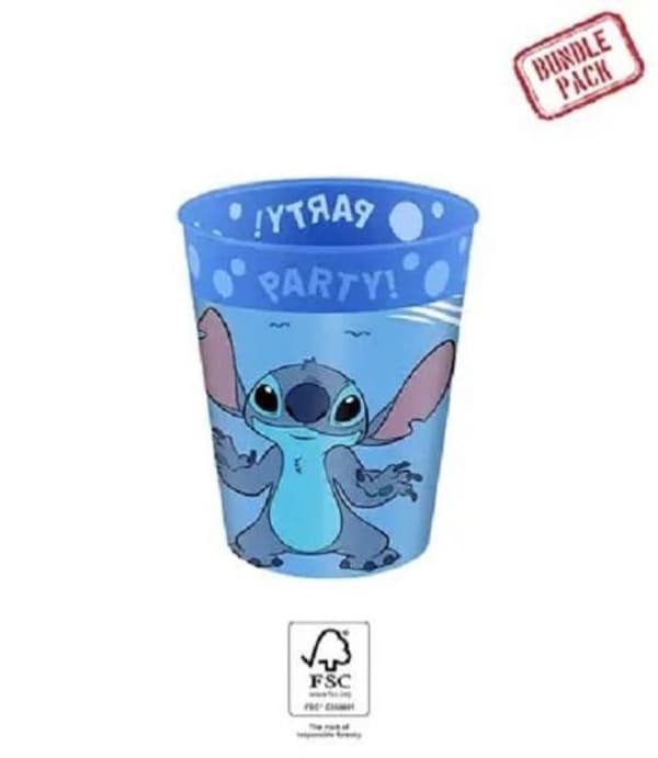 Återanvändbara Gobelets Stitch Party 250ml 4-pack av premiumkvalitet för fester och födelsedagar