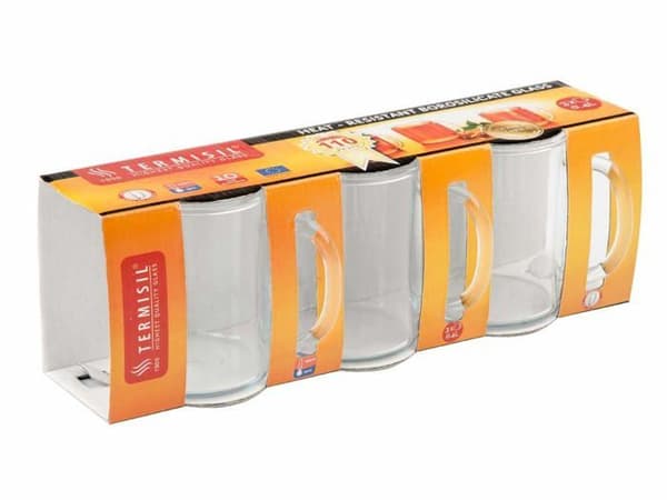 Termisil - 28/2 - Set av värmeresistenta muggar 0,4 l, 3 stycken