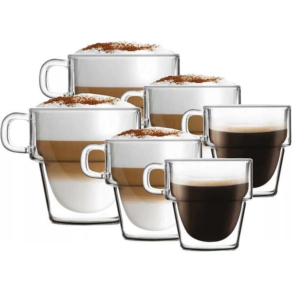 Vialli design Verres thermiques à double paroi, 6 pcs. 150ml 280ml 350ml Senso