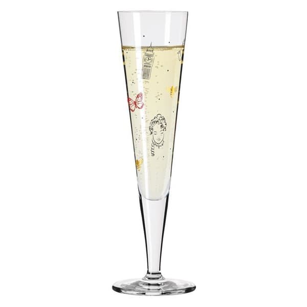 Ritzenhoff - 1072006 - Champagneglas 200 ml - London Edition - Designerdäck, färgglad - Tillverkad i Tyskland