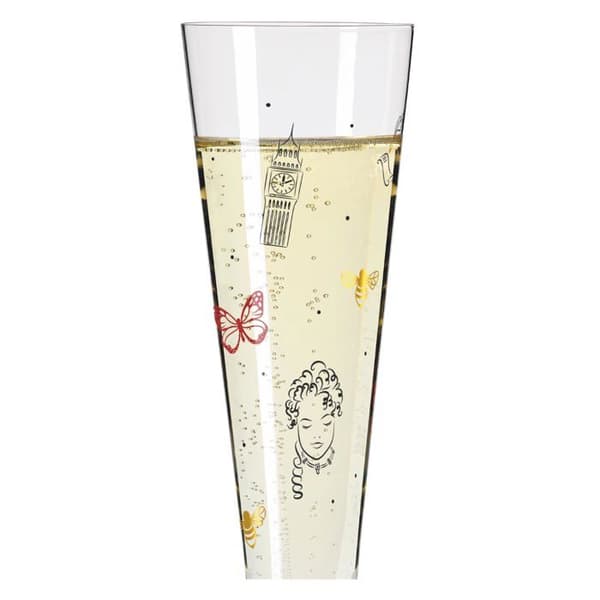 Ritzenhoff - 1072006 - Champagneglas 200 ml - London Edition - Designerdäck, färgglad - Tillverkad i Tyskland